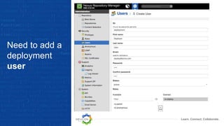 Learn. Connect. Collaborate.
Need to add a
deployment
user
 