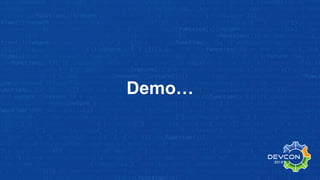 Demo…
 