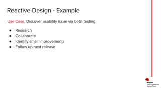 Improve UX with proactive and reactive design | PDF