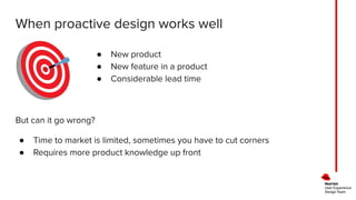 Improve UX with proactive and reactive design | PDF