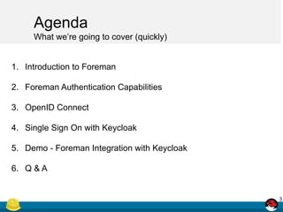 Foreman Single Sign-On Made Easy with Keycloak | PDF