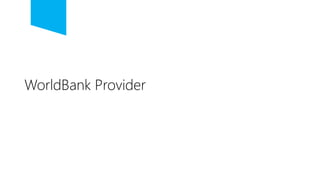 WorldBank Provider

 