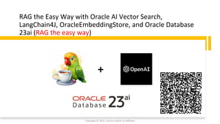 Building Next-Gen AI Agents with LangChain4J and Oracle AI Vector ...