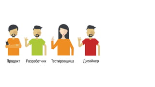 Продакт Разработчик Тестировщица Дизайнер 
 