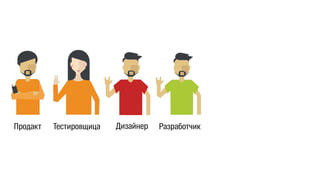 Продакт Тестировщица Дизайнер Разработчик 
 
