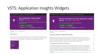 VSTS: Application Insights Widgets
 