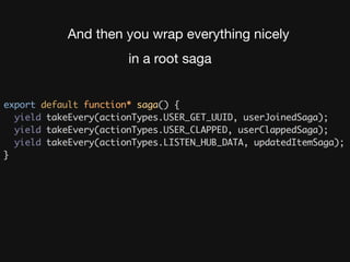 And then you wrap everything nicely 

in a root saga
 