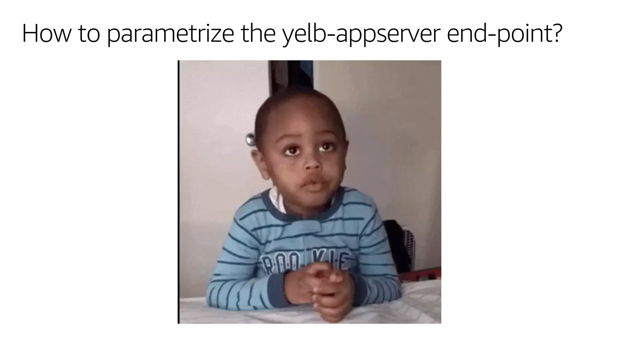 © 2019, Amazon Web Services, Inc. or its affiliates. All rights reserved.
How to parametrize the yelb-appserver end-point?
 