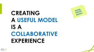 CREATING
A USEFUL MODEL
IS A
COLLABORATIVE
EXPERIENCE
 