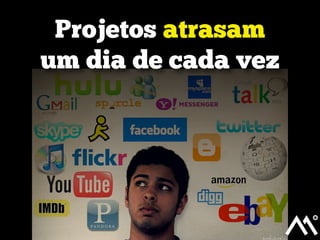 Projetos atrasam
um dia de cada vez

 