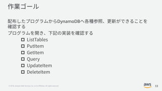 © 2018, Amazon Web Services, Inc. or its Affiliates. All rights reserved.
DynamoDB






33
 