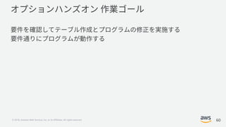 © 2018, Amazon Web Services, Inc. or its Affiliates. All rights reserved. 60
 