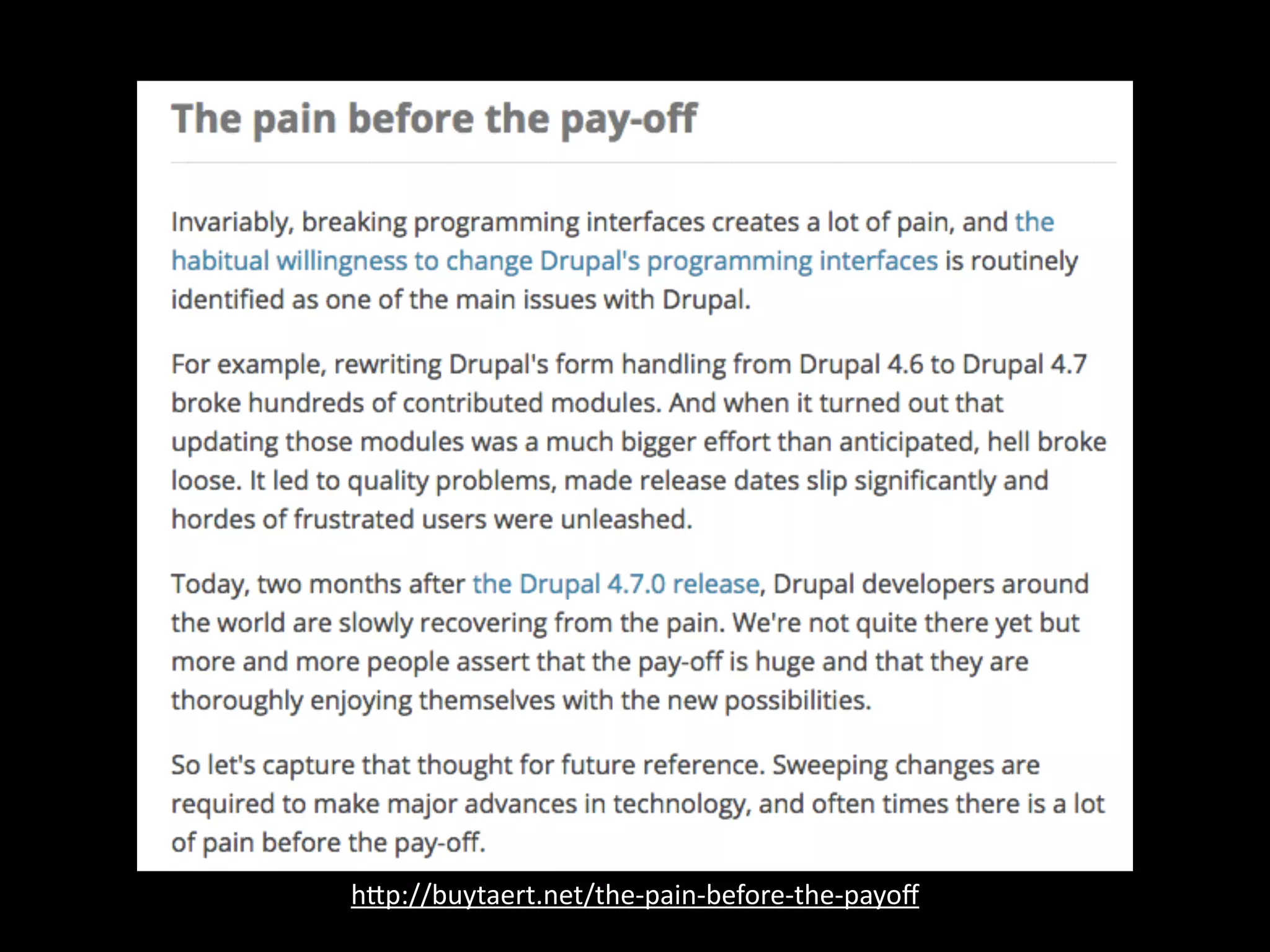hNp://buytaert.net/the-­‐pain-­‐before-­‐the-­‐payoﬀ 