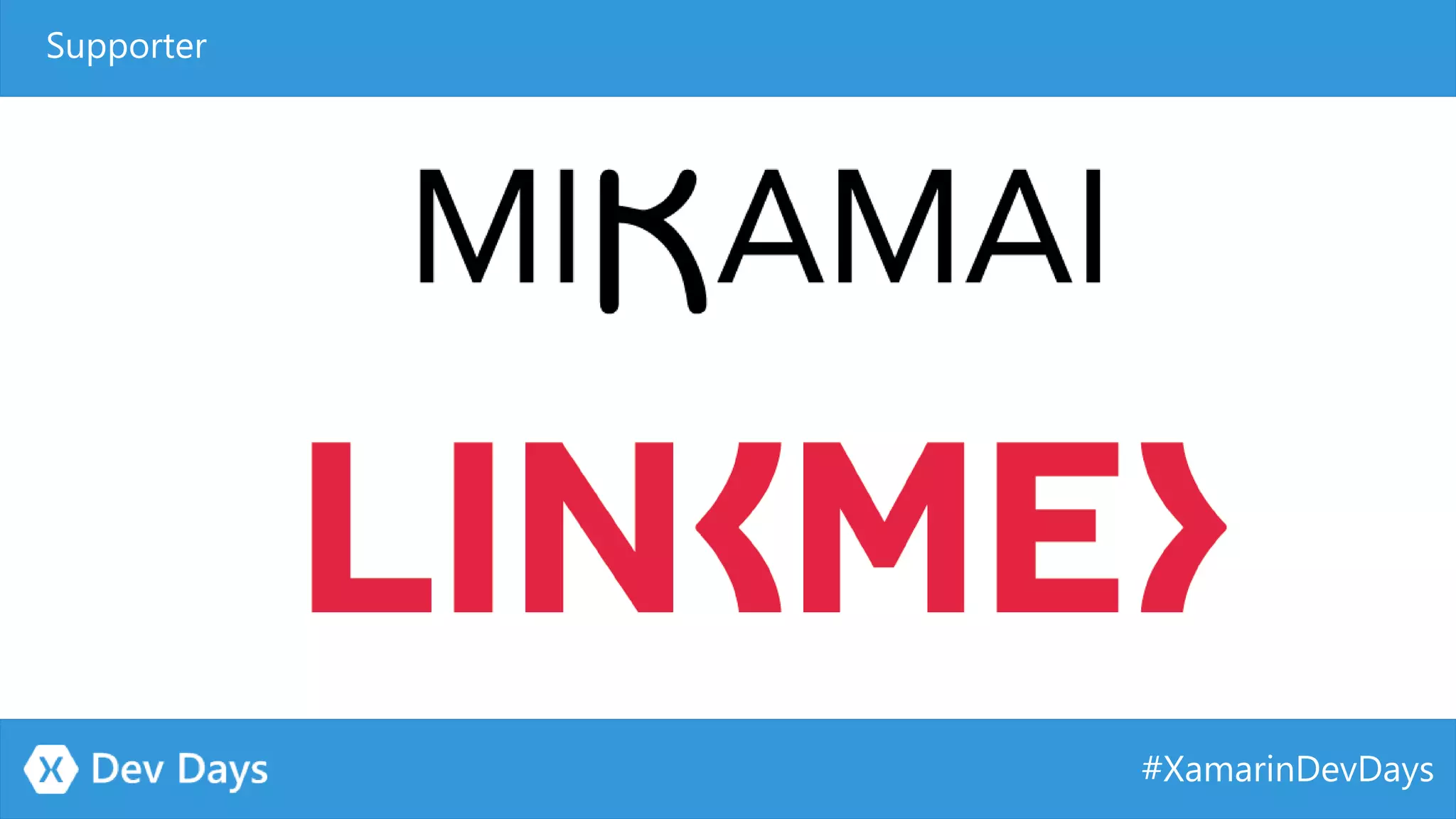 #XamarinDevDays Supporter 