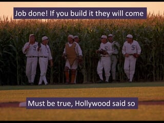 Job done! If you build it they will come

Must be true, Hollywood said so

 