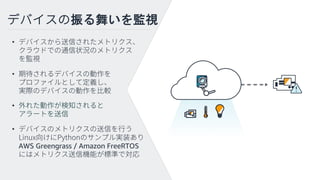 •
•
•
•
AWS Greengrass / Amazon FreeRTOS
 