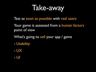 DevDays Games UX Talk
