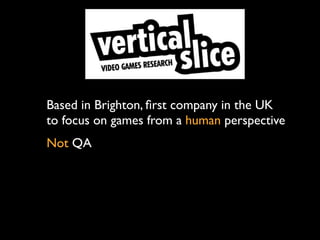 DevDays Games UX Talk