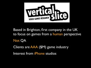 DevDays Games UX Talk