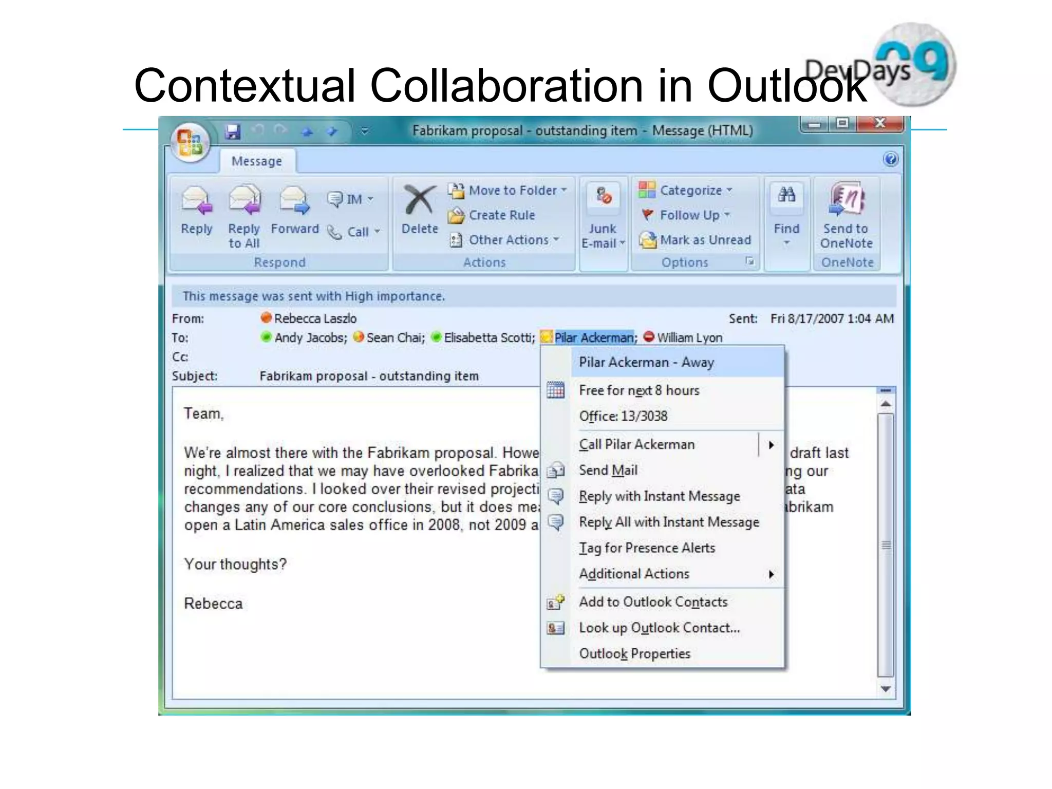 Dev Days Unified Communications Development