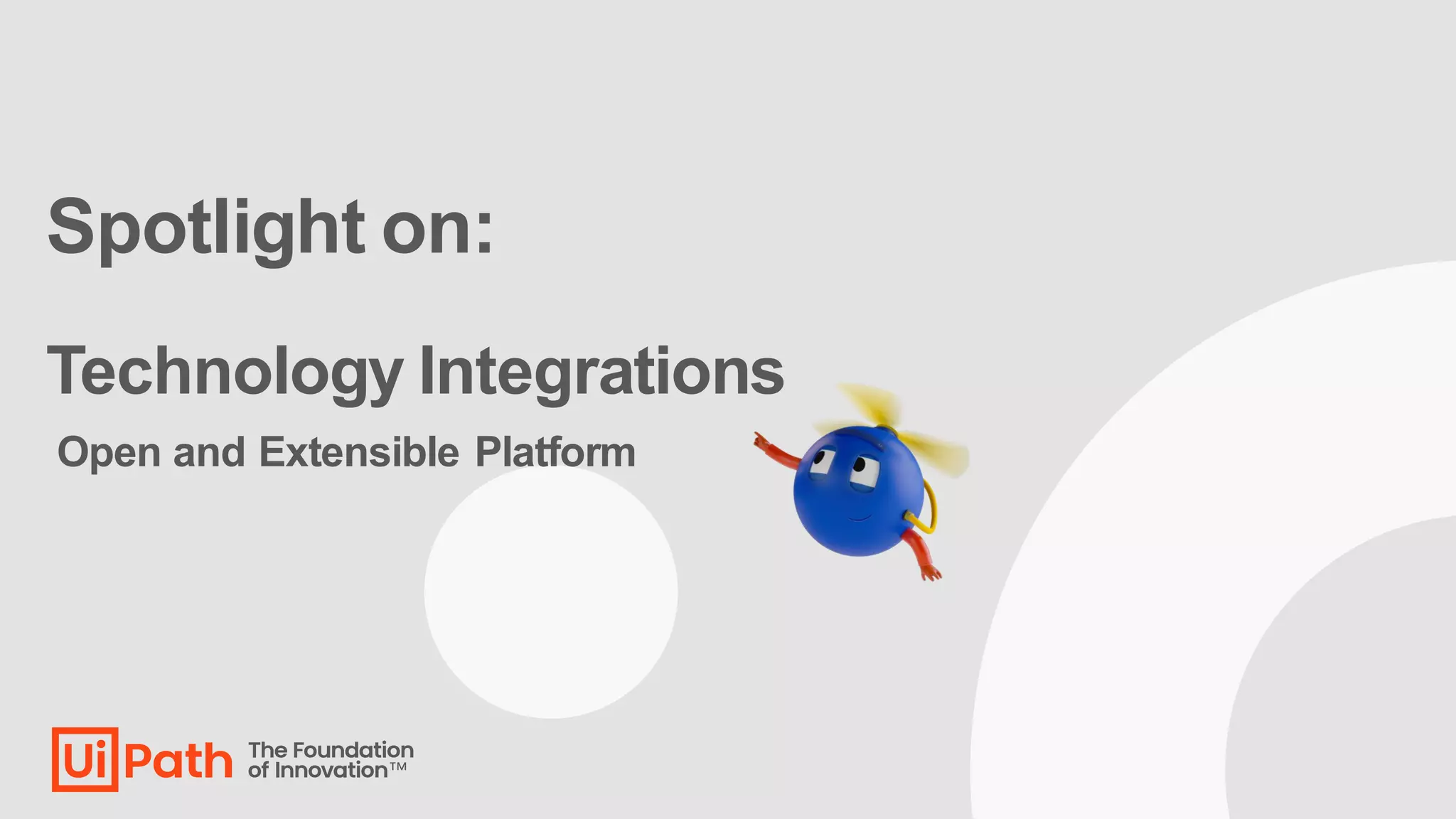 Technology Integrations
Spotlight on:
Open and Extensible Platform
 