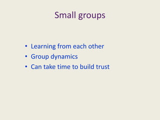 One to one teaching / personal tutoringWho sets the agenda?Who does most of the talking?Start with what they do know and can doConcentrate on the workUnderstand where it fits into the bigger pictureConsider using a checklistInstead of telling them what their work lacks, tell them what they need to do to improveEncourage the student to own the workKnow when to refer to other tutors or other service providersKeep records