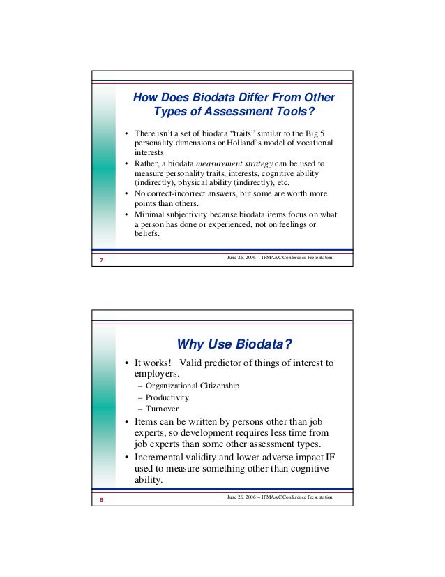 types of biodata
