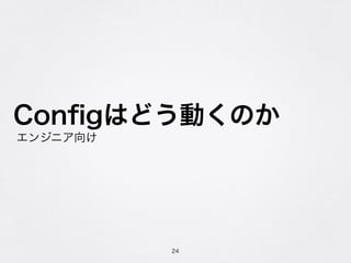 Conﬁgはどう動くのか
24
エンジニア向け
 