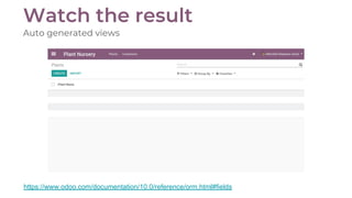 Odoo Experience 2018 - Develop an App with the Odoo Framework | PDF