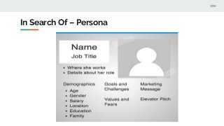 In Search Of – Persona
 