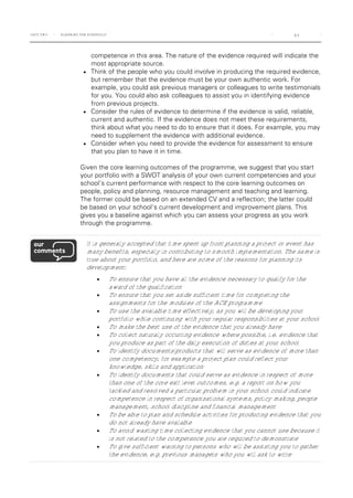 Develop a portfolio to demonstrate school leadership and management ...