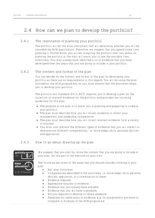 Develop a portfolio to demonstrate school leadership and management ...