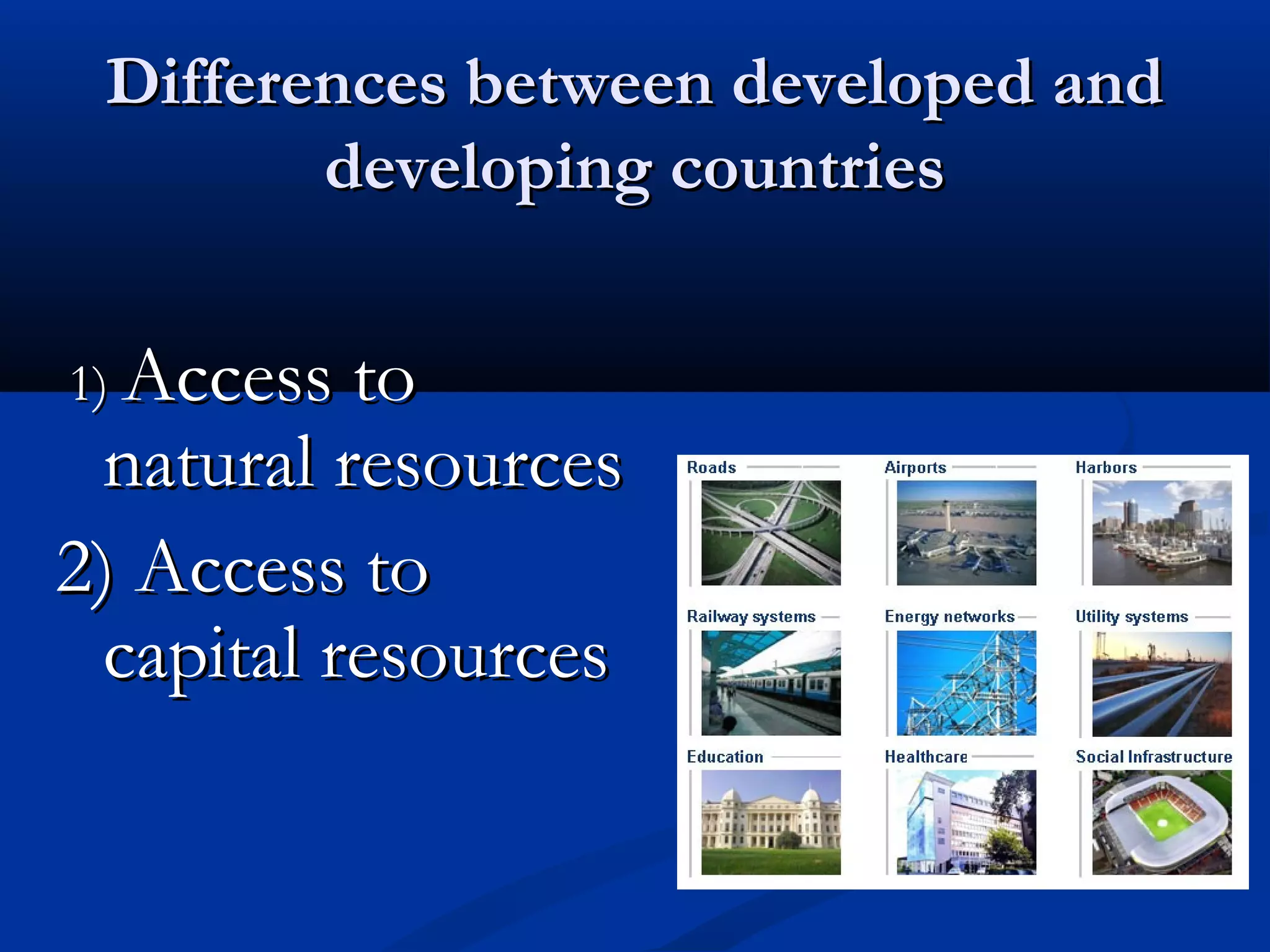 Developed and developing countries lecture | PPT