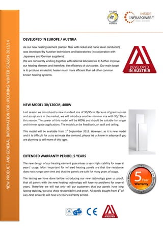 Infrared heater Developed in austria infared heater by celine infrapower  infrared heater | PDF