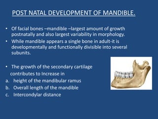 Developement of maxilla and mandible. | PPTX