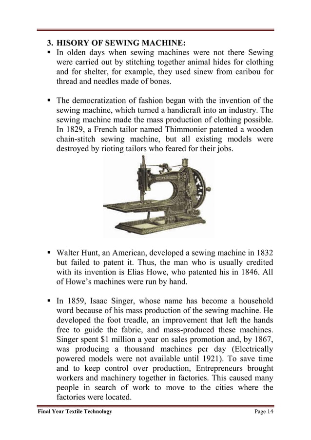 Developements in cutting & sewing technologies in garment industries