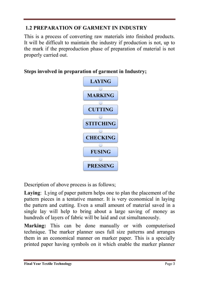 Developements in cutting & sewing technologies in garment industries