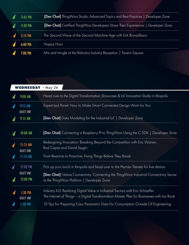 Developer LiveWorx Agenda