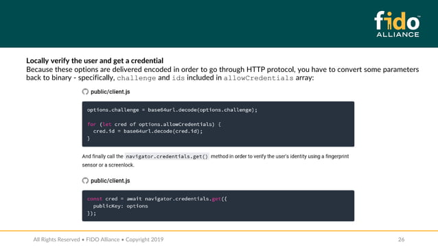 Developer Tutorial: WebAuthn for Web & FIDO2 for Android | PPT