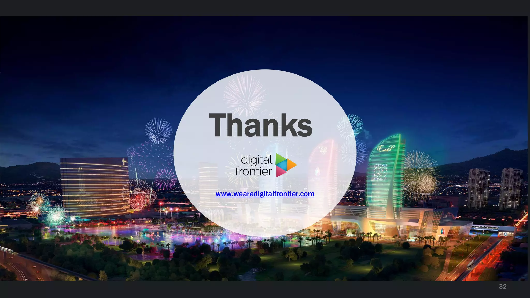 Thanks
www.wearedigitalfrontier.com
32
 