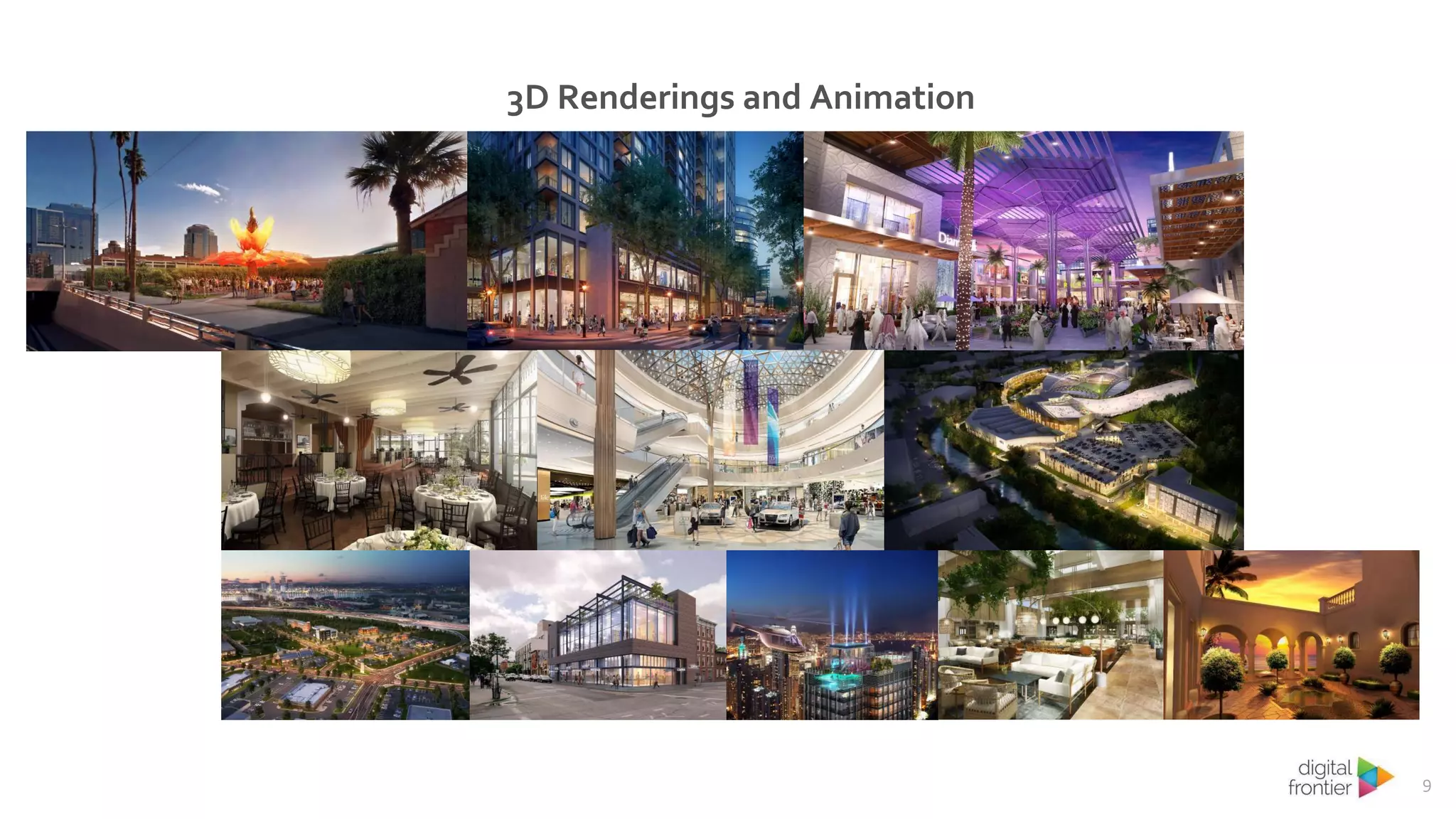 9
3D Renderings and Animation
 