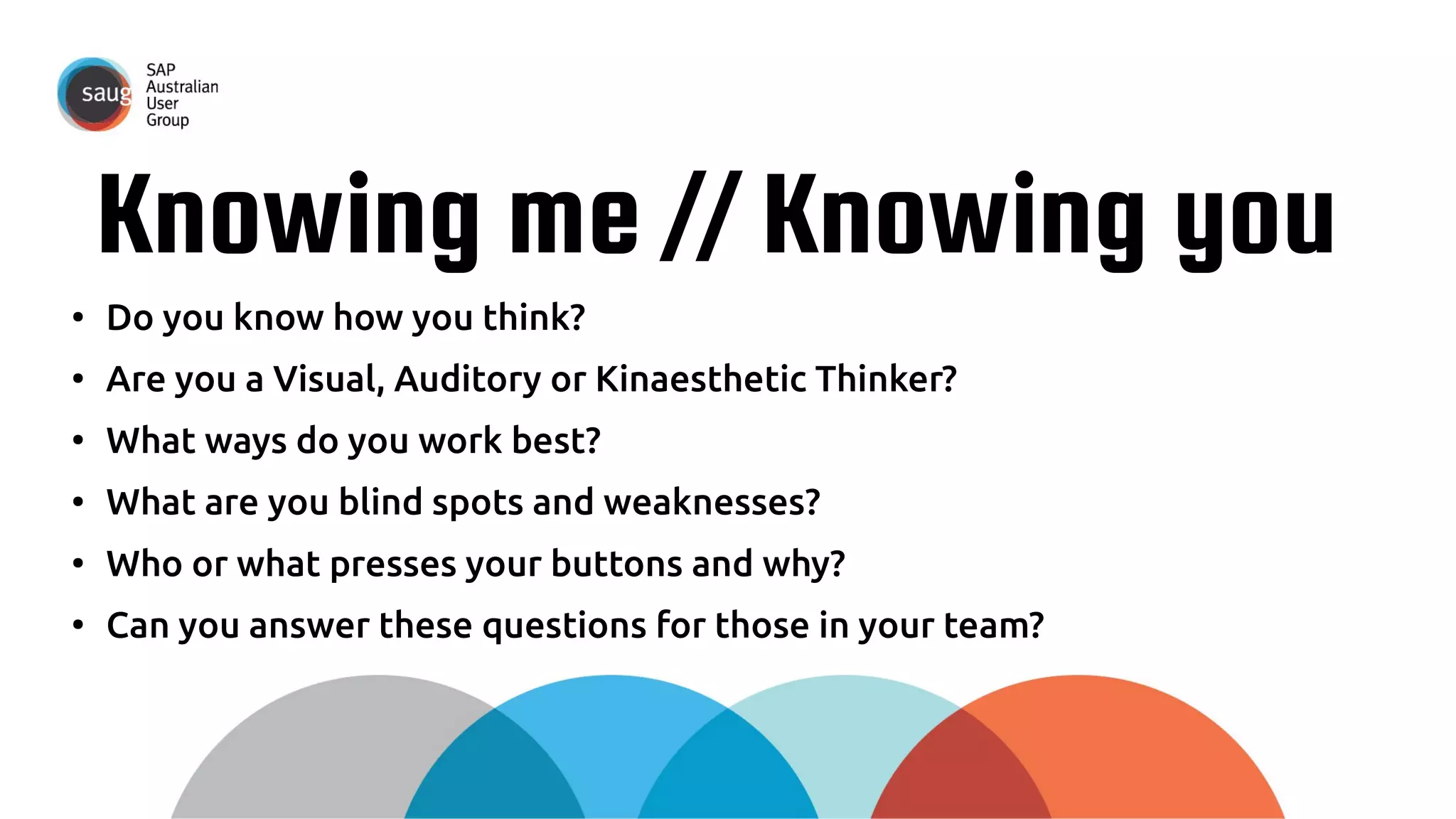 Practical Communication 
● Pitch you voice to ensure you can be heard 
● Vary your tone 
● Posture 
● Confidence v Fear 
● Practise at every opportunity 
● You are always communicating 
 
