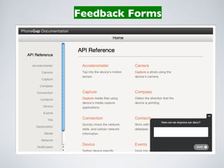 Feedback Forms
 