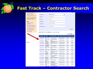 Fast Track – Contractor Search
 