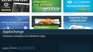 LUNCHAppExchange
Enterprise marketplace for Salesforce1 Apps
 