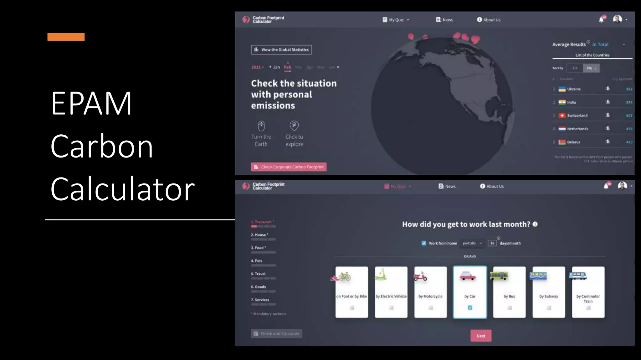 EPAM
Carbon
Calculator
 