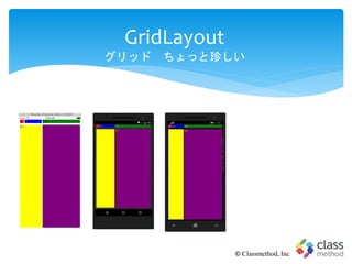 GridLayout
グリッド ちょっと珍しい
© Classmethod, Inc
 