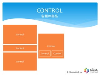 CONTROL
各種の部品
© Classmethod, Inc
Control
Control Control
Control
Control
Control
 