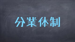 分業体制
 