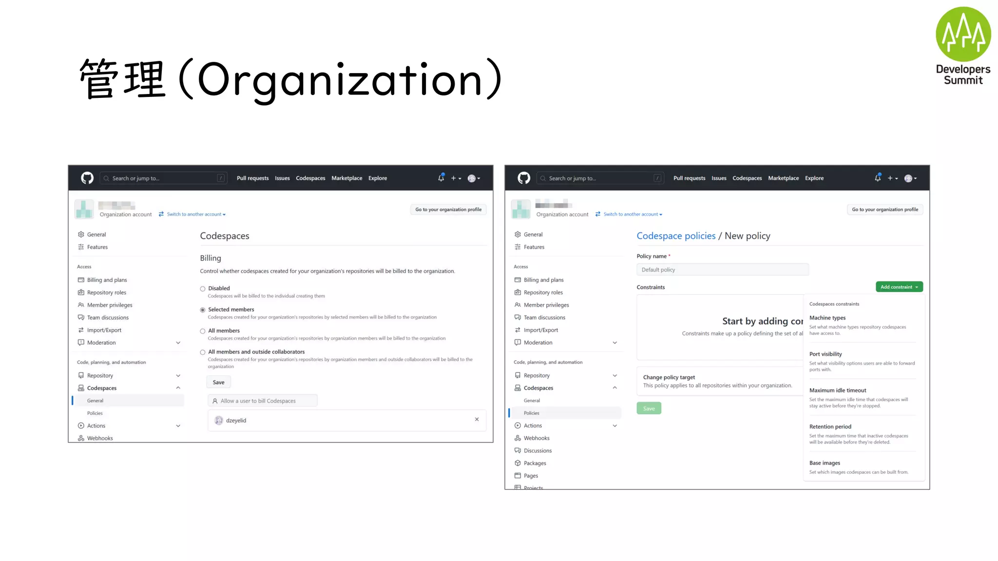 管理（Organization）
 
